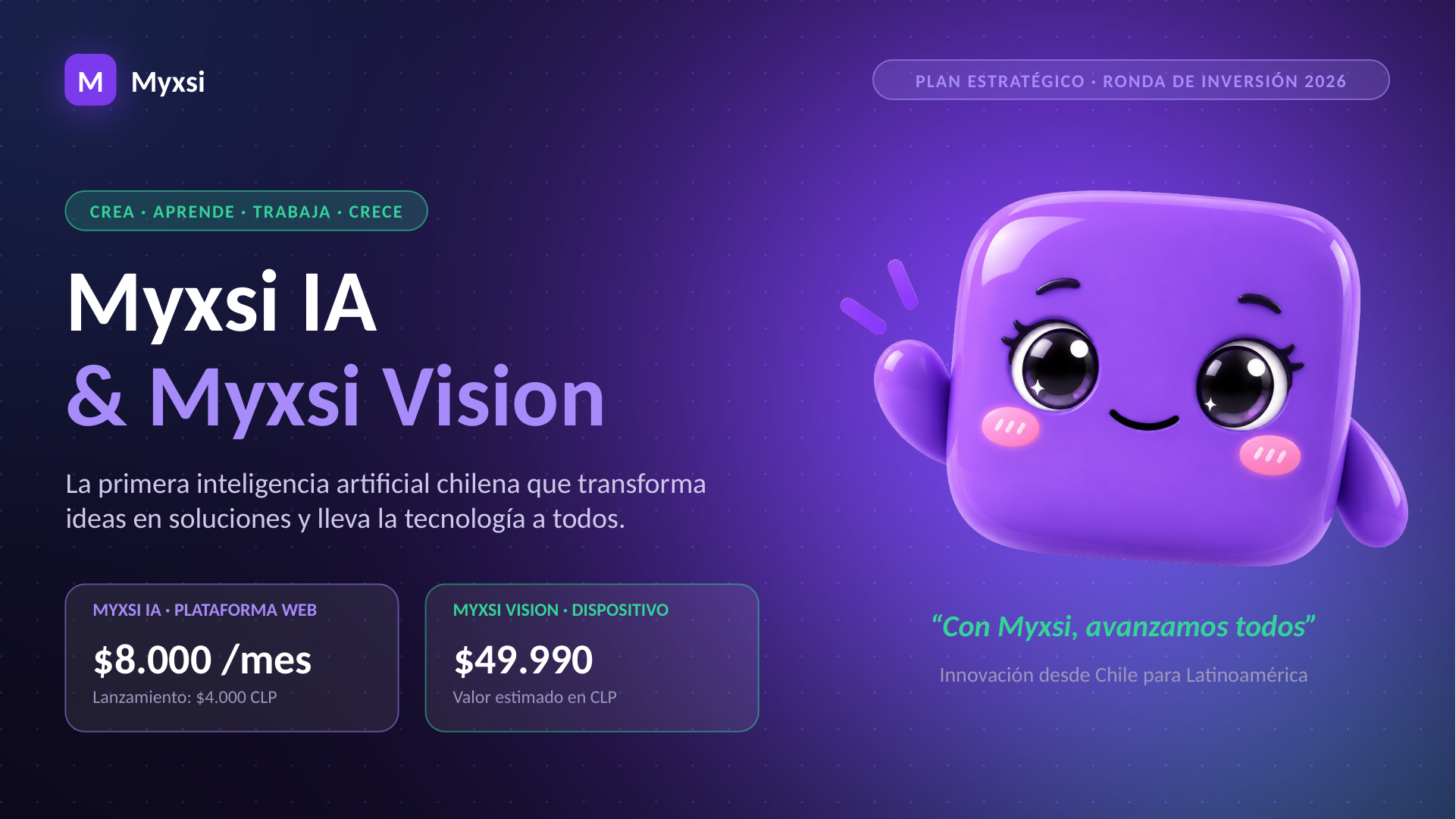 Diapositiva Pitch Myxsi